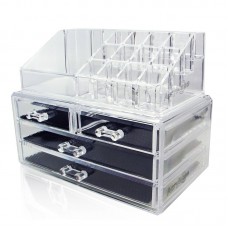 Acrylic Makeup Organizer Cosmetic Jewerly Display Box 2 Piece Set by AcryliCase®