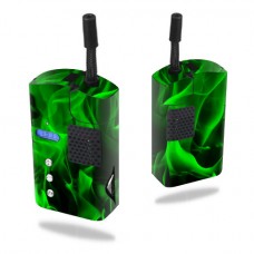 Skin Decal Wrap for DaVinci Vaporizer vapor mod sticker vape Green Flames