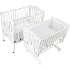 BreathableBaby - Breathable Crib Liner for Portable & Cradle Cribs, White