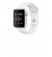 Apple Watch Series 1 - silver aluminum - smart watch with white sport band