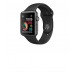 Apple Watch Series 1 - space gray aluminum - smart watch with black sport b
