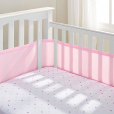 BreathableBaby - Breathable Crib Liner, Fits All Cribs, Pink
